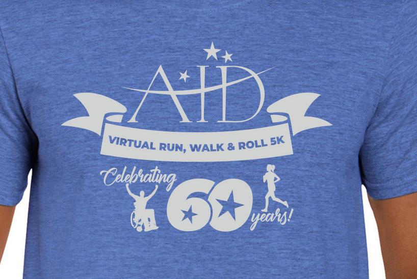 Virtual run, walk, and roll shirt