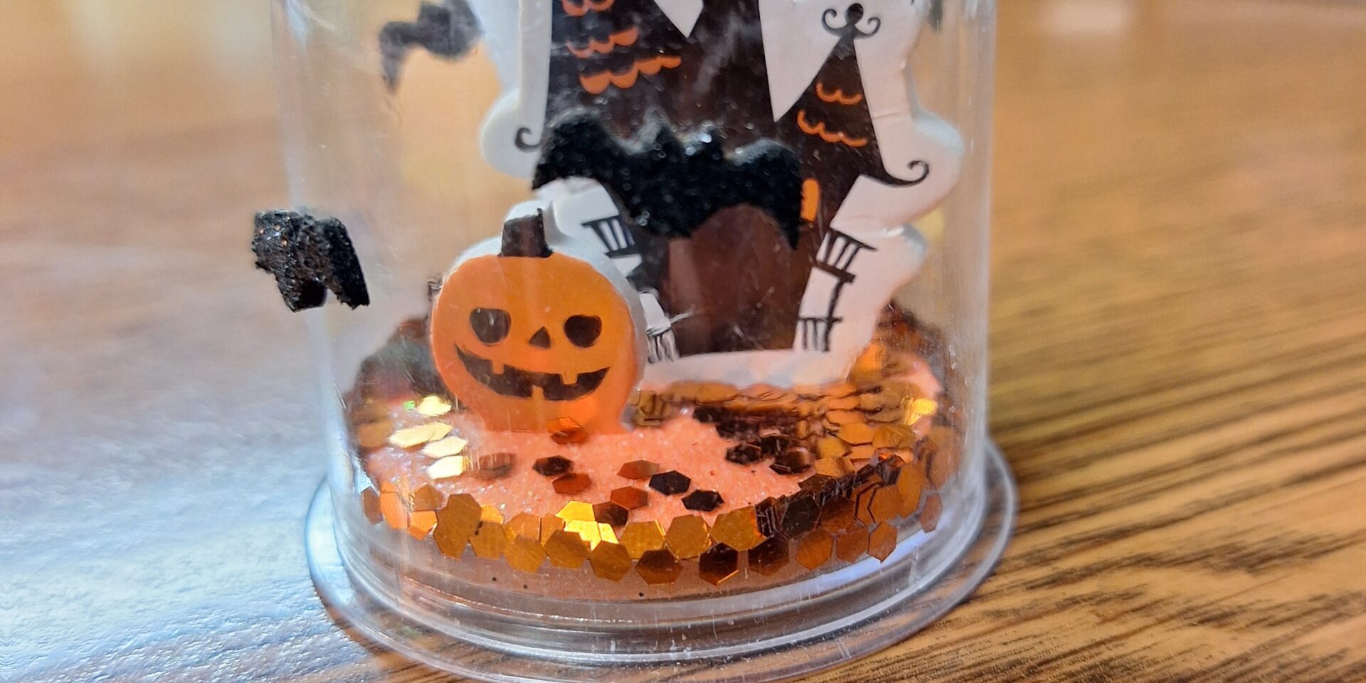 Halloween glitter globe craft