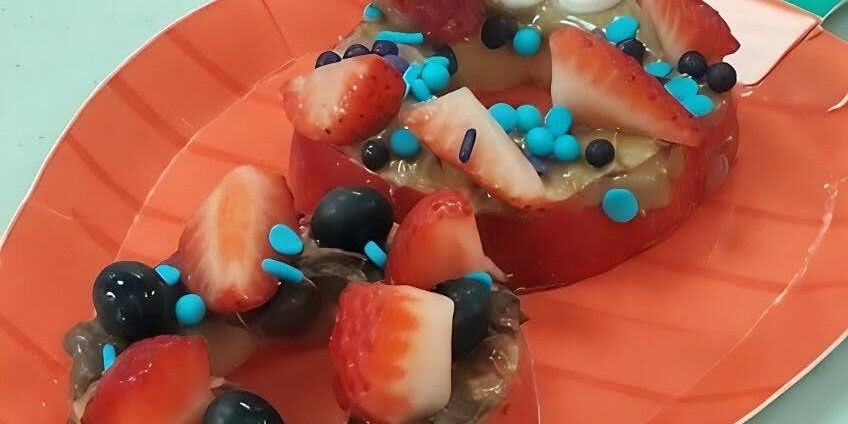 Apple slice "donuts"