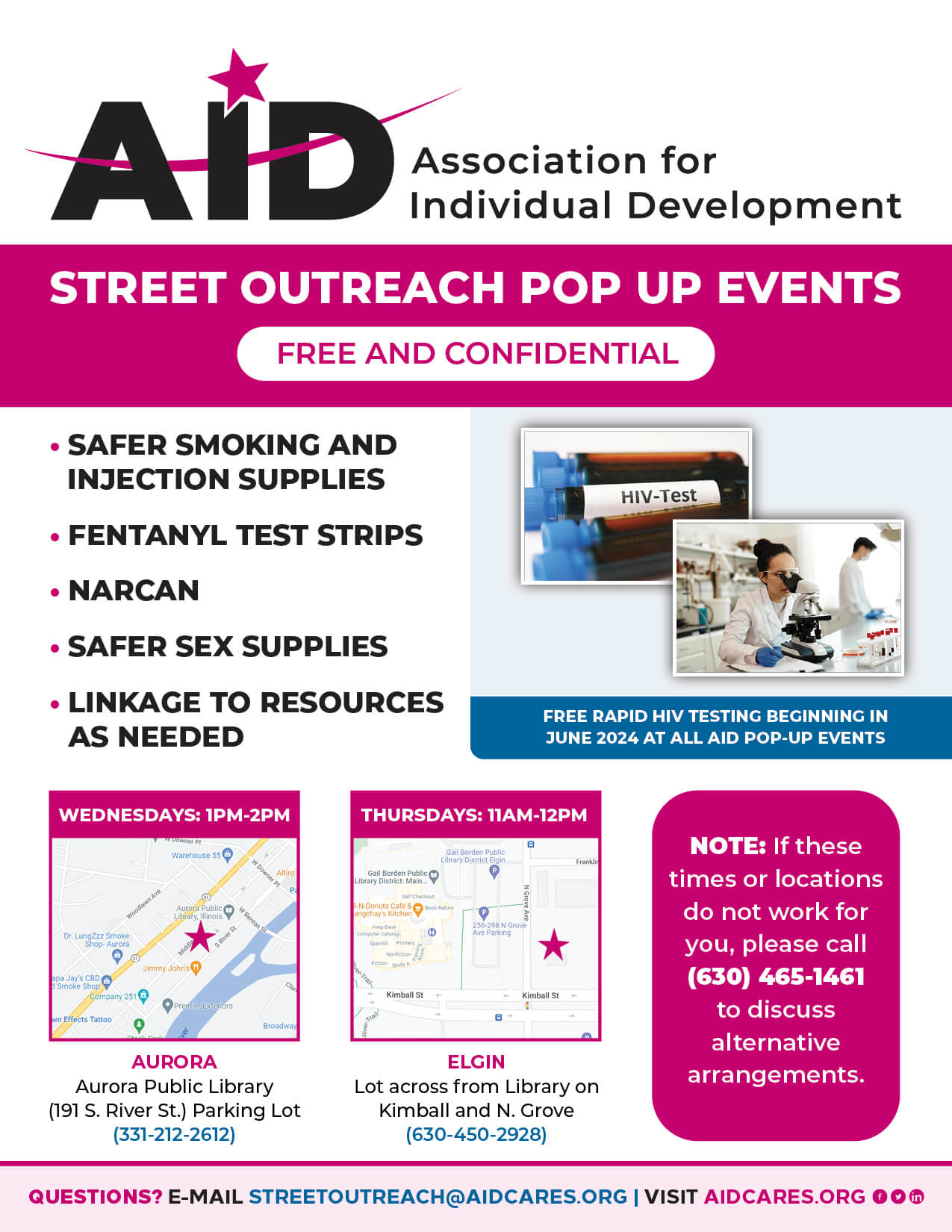 Street Outreach Pop Up Events